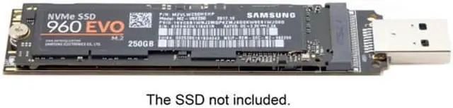 Alt view image 5 of 7 - Jimier USB 3.0 to NVME M-key M.2 NGFF SSD External PCBA Conveter Adapter with Flash Disk Case U3-013