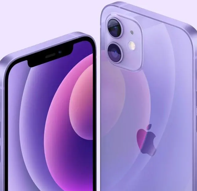 Alt view image 6 of 6 - Apple iPhone 12 64GB Fully Unlocked - Purple (Grade B+)