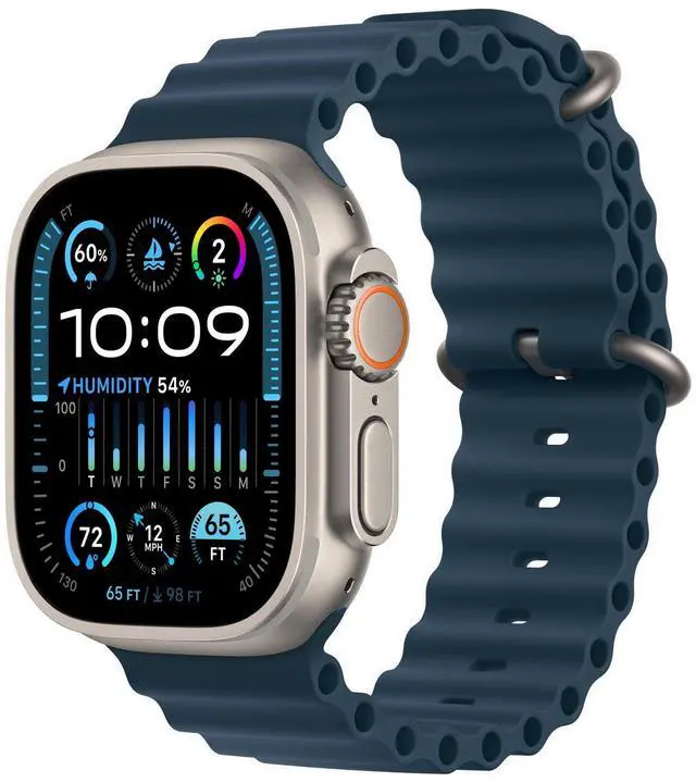 Main image of Apple Watch Ultra 1st Gen 49mm Titanium - GPS + Cellular - Ocean Band Blue (Grade A)