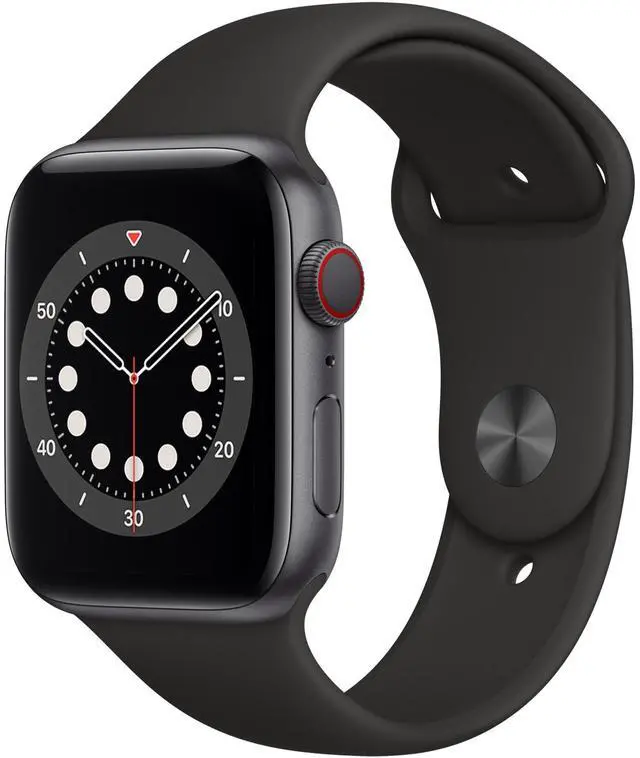 Main image of Apple Watch Series 6 44mm (GPS + Cellular) Aluminum Space Gray + Midnight Sport Band | Grade B-
