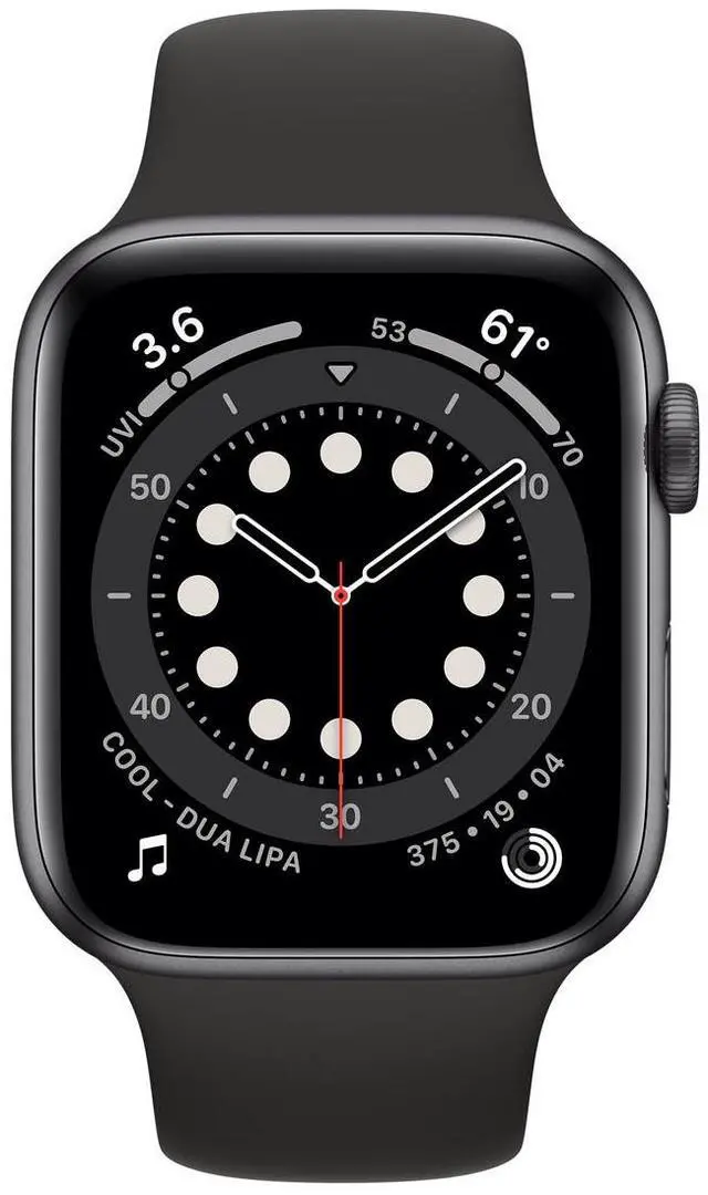 Alt view image 2 of 4 - Apple Watch Series 6 44mm (GPS + Cellular) Aluminum Space Gray + Midnight Sport Band | Grade B-