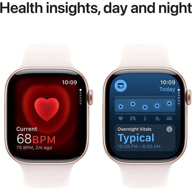 Alt view image 3 of 4 - Apple Watch Series 10 46mm (GPS) Aluminum Rose Gold Case with Light Blush Sport Band M/L (Grade A)