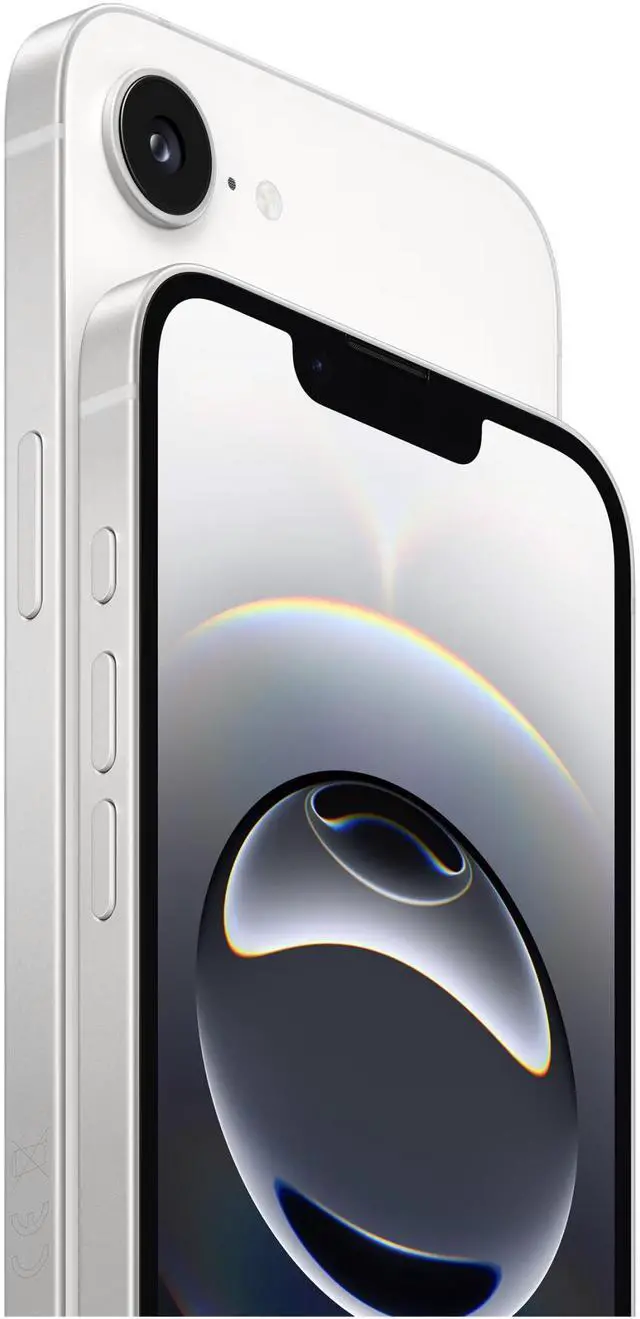 Alt view image 7 of 7 - Apple iPhone 16e - 128GB - White - Fully Unlocked - Grade B+