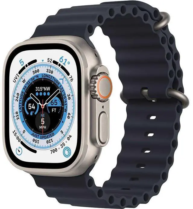 Main image of Apple Watch Ultra 49mm (GPS + Cellular) Titanium Case with Midnight Ocean Band - Grade B+