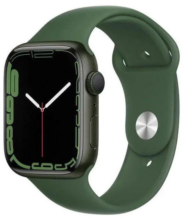 Main image of Apple Watch Series 7 45mm (GPS) Aluminum Green Case with Clover Sport Band (Grade B-)