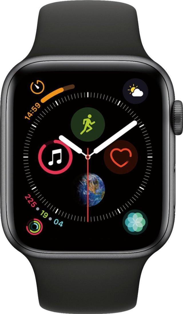 Alt view image 2 of 4 - Apple Watch Series 4 44mm (GPS) Aluminum Space Gray Case with Midnight Sport Band (Grade A)