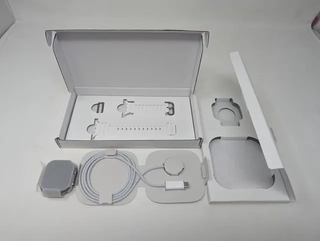 Alt view image 6 of 6 - Apple Watch Ultra 1st Gen 49mm (GPS + Cellular) Titanium Case with White Ocean Band - Grade A+