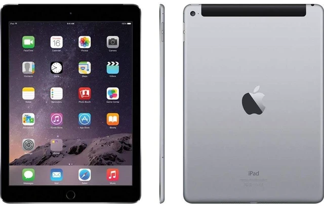 Alt view image 3 of 3 - Apple iPad Air 2 (2014) - 32GB - Space Gray - WiFi + Cellular - 9.7 Inch - Grade B+