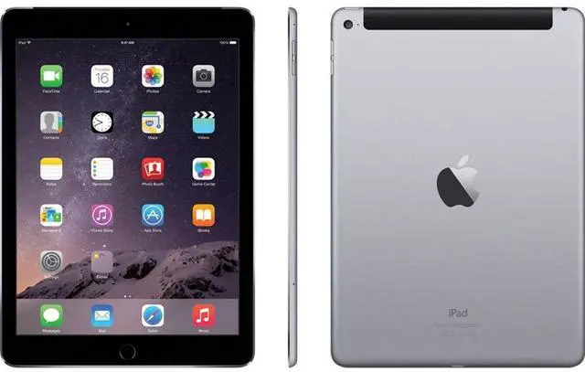 Alt view image 2 of 3 - Apple iPad Air 2 (2014) - 128GB - Space Gray - WiFi + Cellular - 9.7 Inch - Grade B+