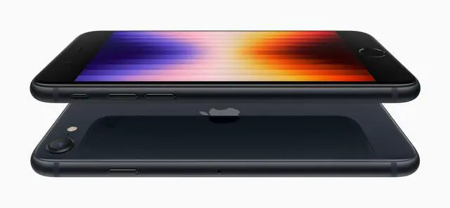 Alt view image 6 of 6 - Apple iPhone SE 3 2022 64GB - AT&T Locked - Midnight - Grade B+