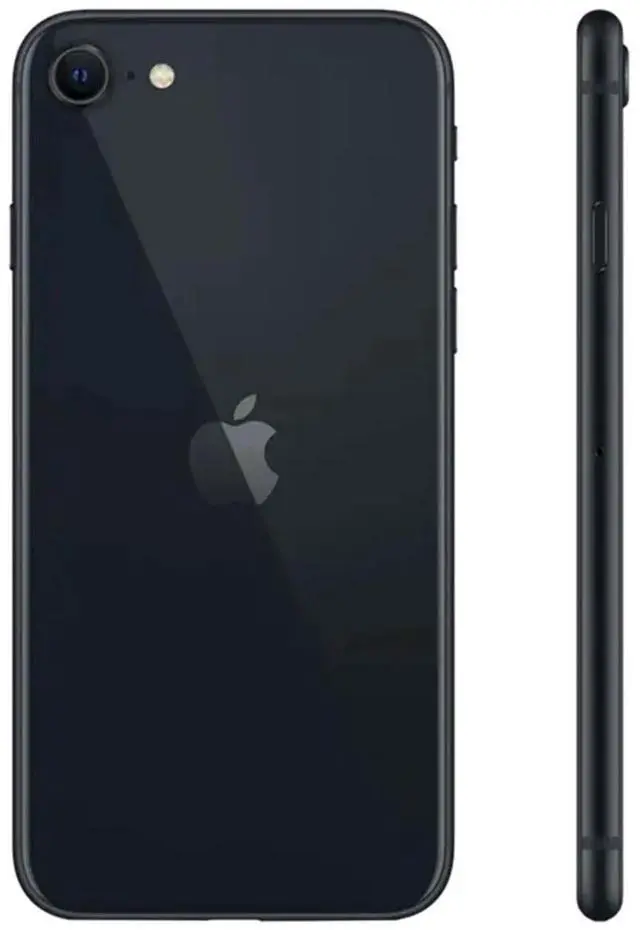 Alt view image 3 of 6 - Apple iPhone SE 3 2022 128GB - AT&T Locked - Midnight - Grade B+
