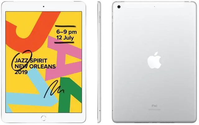 Alt view image 6 of 6 - Apple iPad 7 (7th Gen) 2019 - 32GB - Wi-Fi + Cellular - 10.2" - Silver (Grade B+)