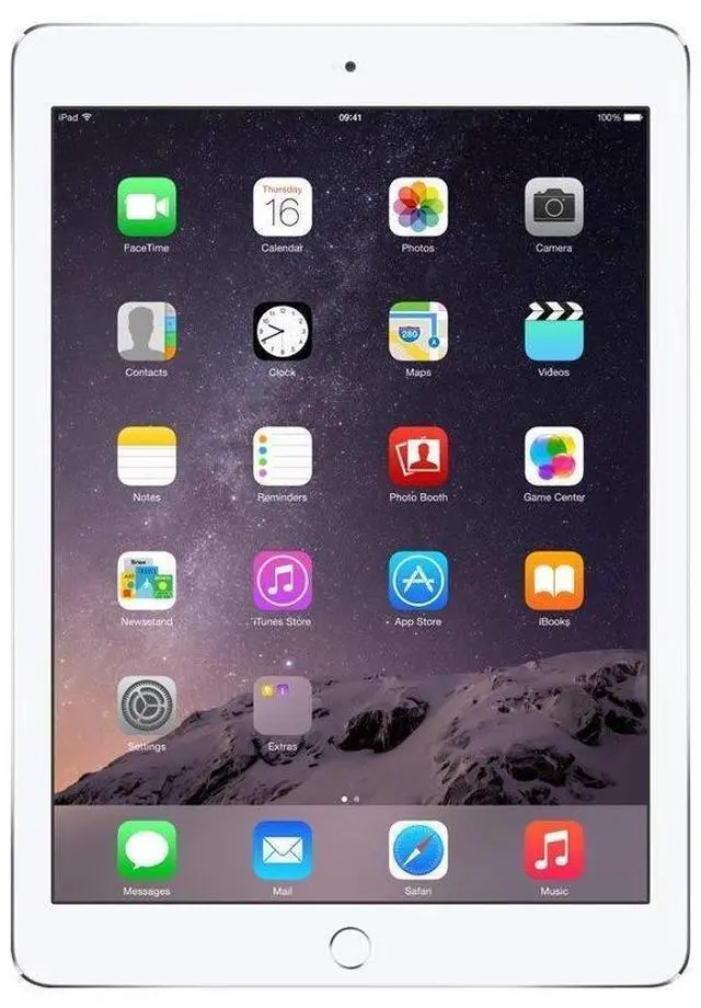 Alt view image 2 of 4 - Apple iPad Air 2 (2014) - 64GB - Silver - Wi-Fi + Cellular - 9.7 Inch - Grade B+