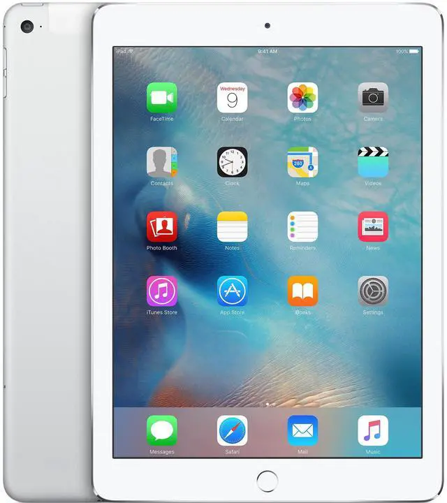 Main image of Apple iPad Air 2 (2014) - 64GB - Silver - Wi-Fi + Cellular - 9.7 Inch - Grade B+
