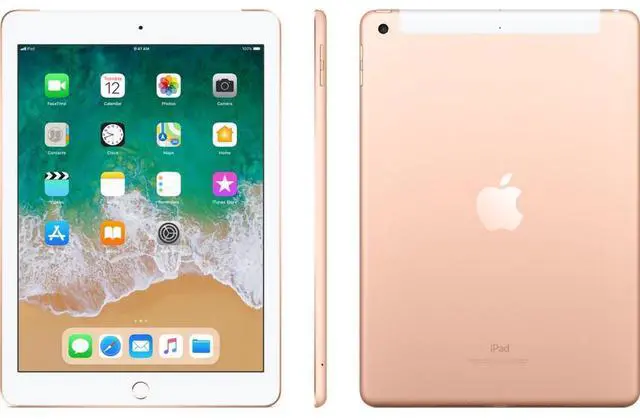 Alt view image 5 of 5 - Apple iPad 6 (6th Gen) 2018 - 128GB - Gold - Wi-Fi + Cellular - 9.7 Inch (Grade B+)