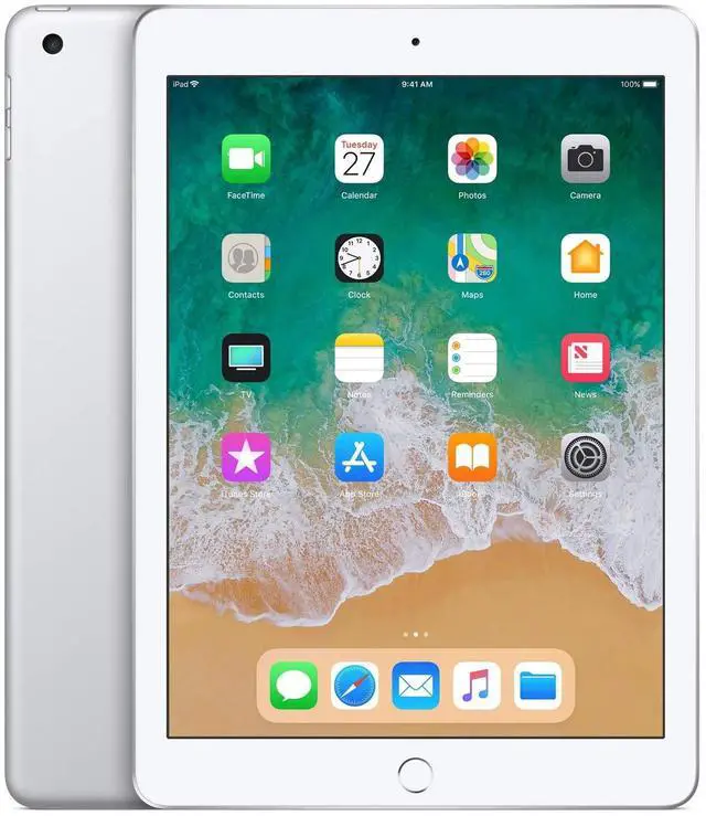 Main image of Apple iPad 6 (6th Gen) 2018 - 32GB - Silver - Wi-Fi - 9.7 Inch (Grade B+)