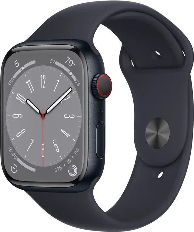 Main image of Apple Watch Series 8 45mm (GPS + Cellular) Aluminum Midnight Case with Midnight Sport Band M/L (Grade B+)