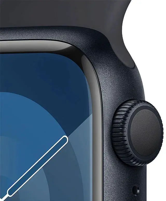 Alt view image 3 of 5 - Apple Watch Series 9 41mm (GPS) Aluminum Midnight Case with Midnight Sport Band M/L (Grade B+)