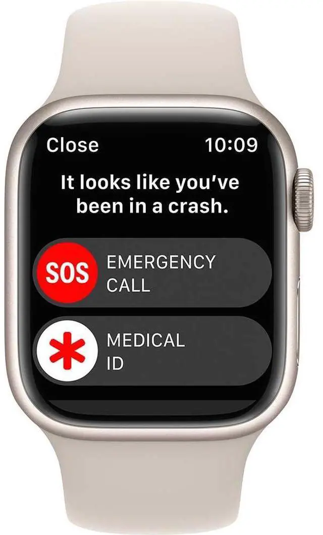 Alt view image 4 of 6 - Apple Watch Series 8 45mm (GPS) Aluminum Starlight Case with Starlight Sport Band M/L (Grade B+)