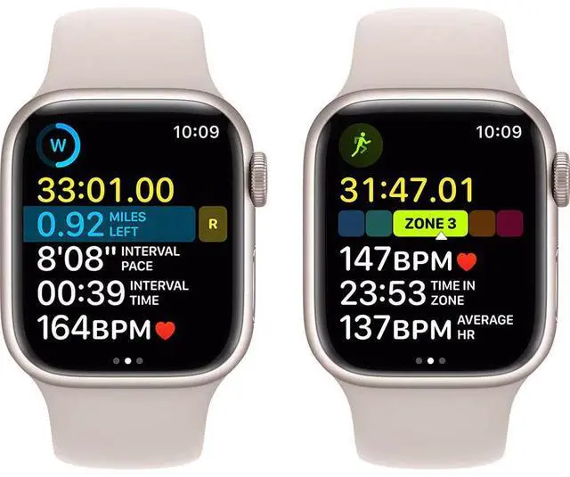 Alt view image 6 of 6 - Apple Watch Series 8 45mm (GPS) Aluminum Starlight Case with Starlight Sport Band M/L (Grade B+)