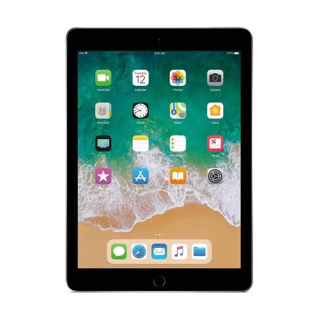 Alt view image 2 of 4 - Apple iPad 5 (5th Gen) 2017 - 9.7" - 128GB - Wi-Fi + Cellular - Space Gray (Grade B-)