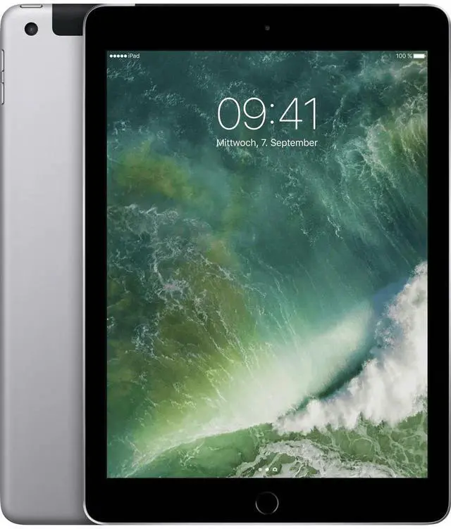 Main image of Apple iPad 5 (5th Gen) 2017 - 9.7" - 128GB - Wi-Fi + Cellular - Space Gray (Grade B-)