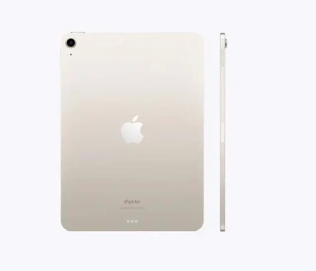 Alt view image 3 of 5 - Apple iPad Air 5 (5th Gen) 2022 - 64GB - 10.9" - Wi-Fi - Starlight (Grade B-)