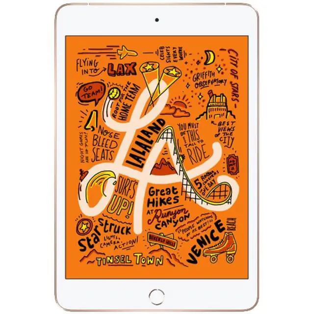 Alt view image 2 of 6 - Apple iPad mini 5 (5th Gen) 2019 - 256GB - Wi-Fi + Cellular - 7.9" - Gold (Grade B-)