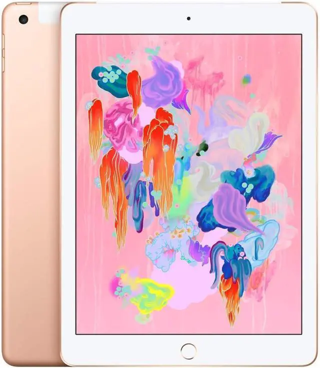 Main image of Apple iPad 6 (6th Gen) 2018 - 128GB - Gold - Wi-Fi + Cellular - 9.7 Inch (Grade B-)