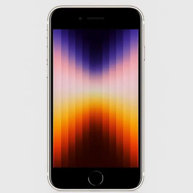 Alt view image 2 of 5 - Apple iPhone SE Gen 3 (2022) 64GB Fully Unlocked - Starlight (Grade B+)