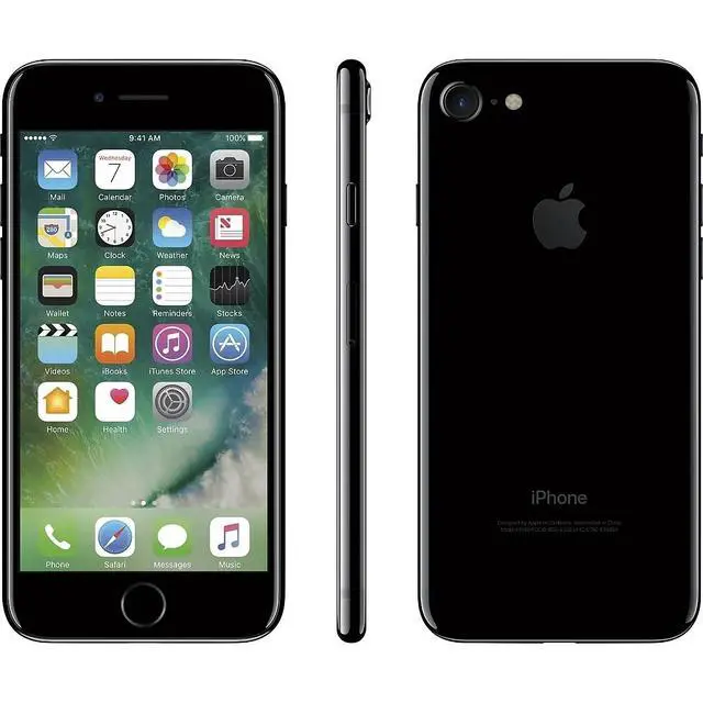 Alt view image 3 of 4 - Apple iPhone 7 32GB Fully Unlocked - Jet Black (Grade B-)