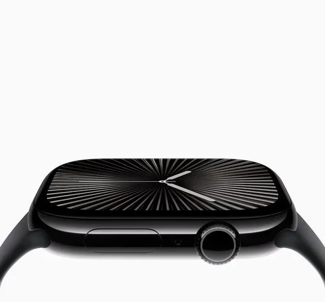 Alt view image 3 of 7 - Apple Watch Series 10 42mm (GPS + Cellular) Slate Titanium with Medium/Large Black Sport Band (Grade B+)