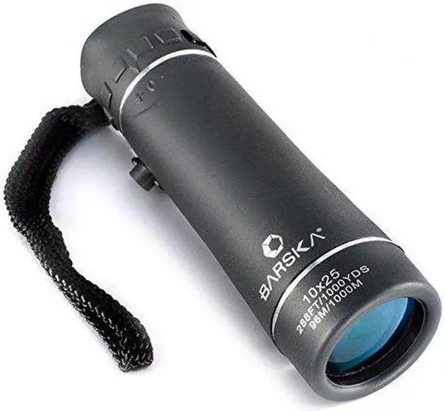 Alt view image 2 of 9 - Barska 10x25 Trend Roof BK-7 Prism Rubber Armor Monocular, Grey