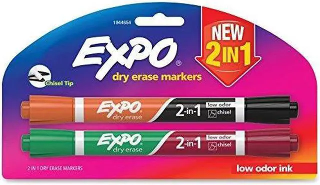 Alt view image 5 of 16 - 2 In 1 Dry Erase Markers 2/Pkg-4 Colors