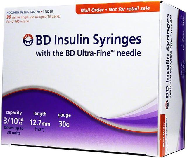 BD Microfine Insulin Syringe Needles 0.3ml 30G