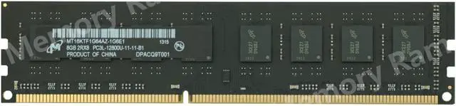 Alt view image 2 of 4 - Micron 16GB(2X8GB)PC3L-12800U DDR3-1600MHZ 1.35V 240pin DIMM Desktop Memory RAM