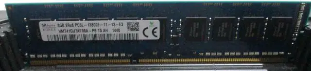 Alt view image 2 of 5 - Hynix HMT41GU7AFR8A-PB 8GB 2RX8 PC3L-12800E DDR3 1600 2RX8 ECC Unbuffered Dimm