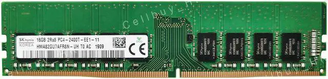 Alt view image 2 of 4 - Hynix HMA82GU7AFR8N-UH 16GB 2Rx8 DDR4-19200E 2400MHz 288P ECC Unbuffered EDIMM Server Memory