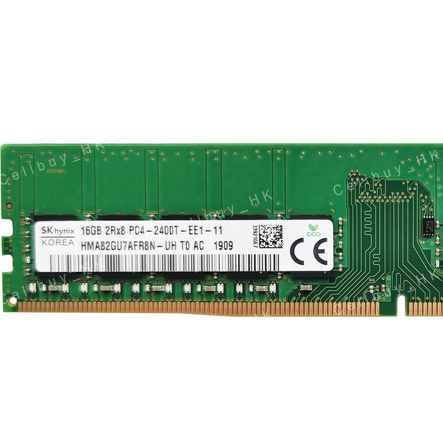 thumbnail image 2 of Hynix 16GB DDR4 ECC UDIMM Server Memory - 2400MHz, PC4-19200, 2Rx8, Lifetime Warranty 2 of 6