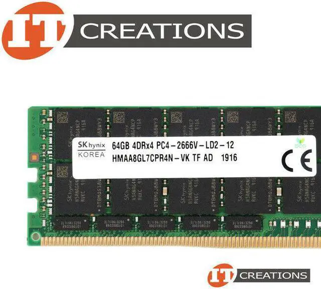 Alt view image 2 of 3 - SK HYNIX 64GB PC4-2666V-L LOAD REDUCED ECC 4DRX4 MEMORY LRDIMM HMAA8GL7CPR4N-VK