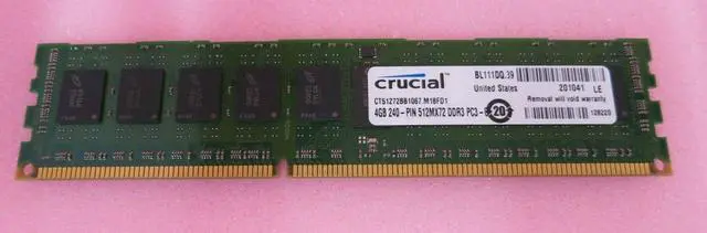 Main image of Crucial 4GB 240-Pin DDR3 SDRAM ECC Registered DDR3 1066 (PC3 8500) Server Memory Model CT51272BB1067