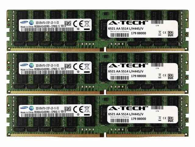 Main image of 96GB Kit 3x 32GB DDR4 2133 MHz LRDIMM Dell PowerEdge R730xd R730 R630 Memory RAM