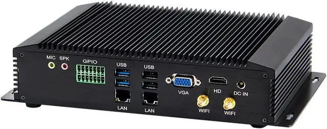 Alt view image 7 of 12 - Partaker Fanless Industrial PC,Mini Desktop Computer with Intel Core i7 10510U Quad Core CPU, 8GB Ram 128GB SSD,6xCOM, 4xUSB 3.0, 4xUSB 2.0, 2xLAN, GPIO, HD Port, VGA, Wi-Fi, PS/2,Windows 10 Pro