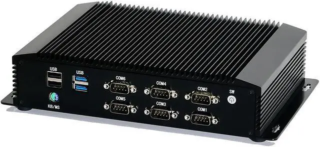 Alt view image 12 of 12 - Partaker Fanless Industrial PC,Mini Desktop Computer with Intel Core i7 10510U Quad Core CPU, 8GB Ram 128GB SSD,6xCOM, 4xUSB 3.0, 4xUSB 2.0, 2xLAN, GPIO, HD Port, VGA, Wi-Fi, PS/2,Windows 10 Pro