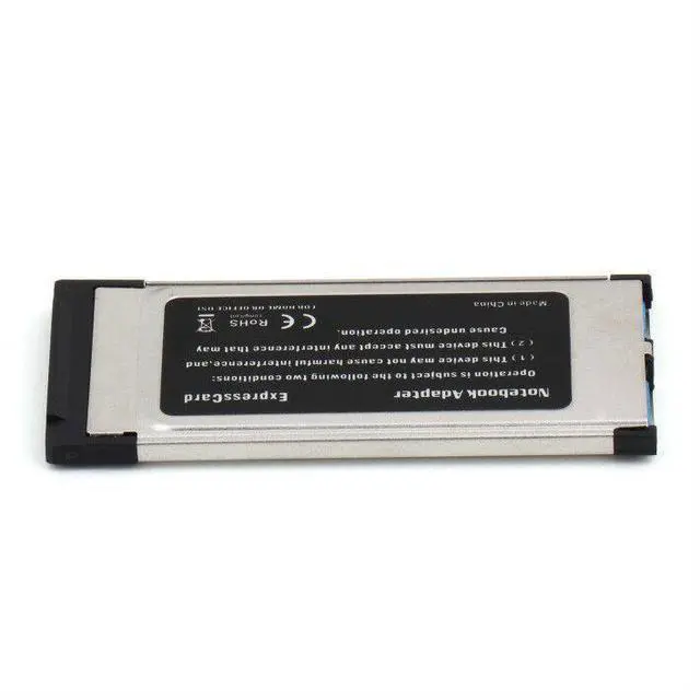 Alt view image 3 of 7 - 34mm Express Card Expresscard to 2 Port USB 3.0 Adapter for Laptop NEC Chip