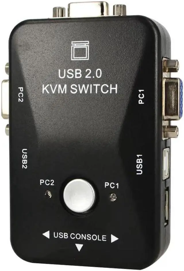 Alt view image 4 of 5 - 1920*1440 New 2 Port USB KVM Switch Switcher Box VGA SVGA Splitter Auto Controller Mouse Keyboard