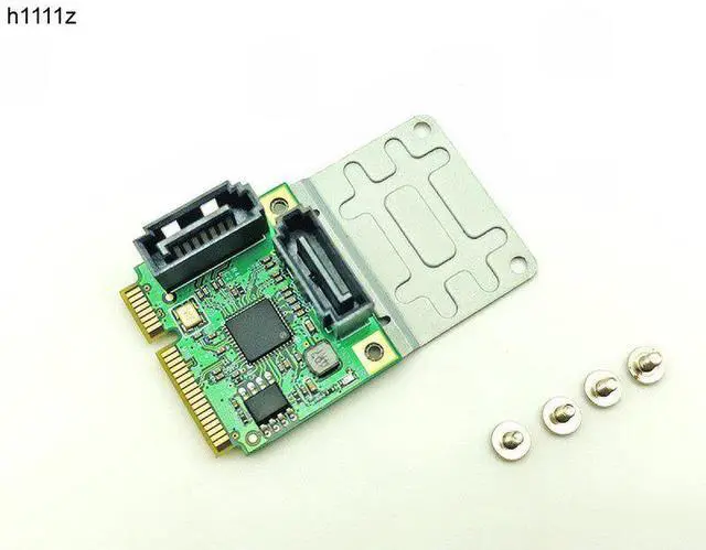 Main image of Mini PCIe Mini PCI-e to 2 port SATA 3.0 Expansion Card Support SATA HDD SSD Adapter Card ASM1061 Chipset 6Gbps Rate for Computer