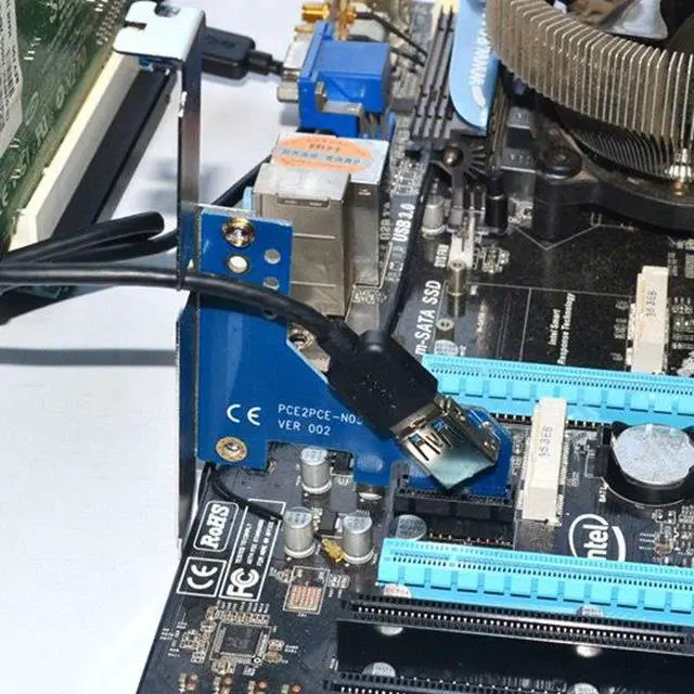 Alt view image 6 of 6 - Desktop Pci-Express Pci-E To Pci Adapter Card Pcie To Dual Pci Slot Expansion Card Usb 3.0 Add On Cards Convertor