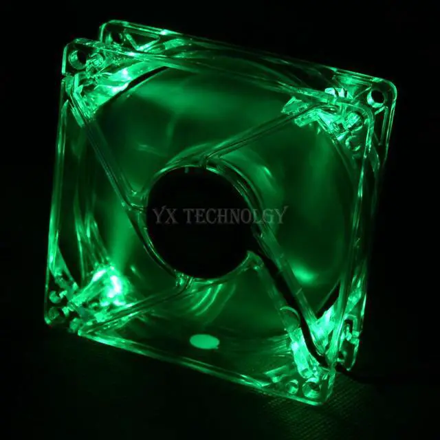 Main image of 8025 GDT Green Red Bule Four color LED PC Computer Case Brushless Cooling Fan 80mm 8080x25mm 8025S DC 12V 4Pin Cooler
