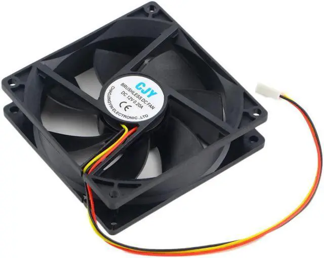 Alt view image 4 of 5 - Store 12V 3-Pin 9cm 90 x 25mm 90mm 65 CFM DC Cooling Fan CPU Heat Sinks Cooler